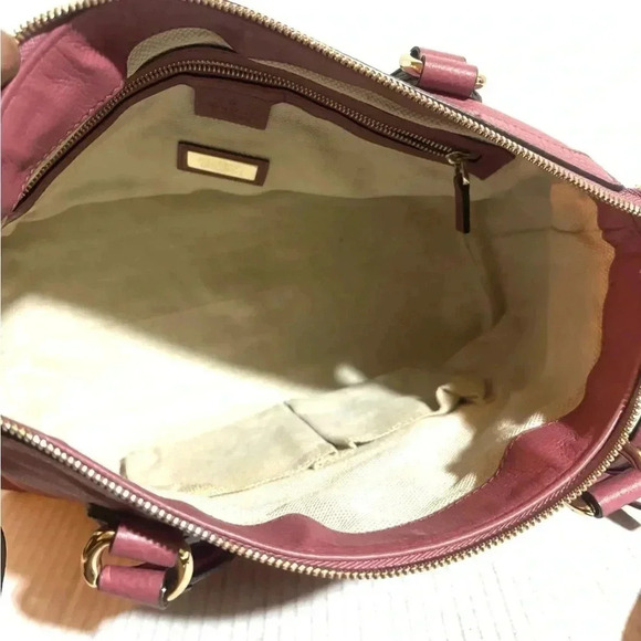 Gucci pink leather soho satchel handbag - Picture 7 of 12